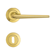 Brixia Mortise Handle on Rose - Polishe